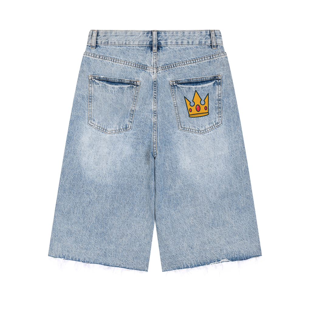 “Trust God” Denim Shorts