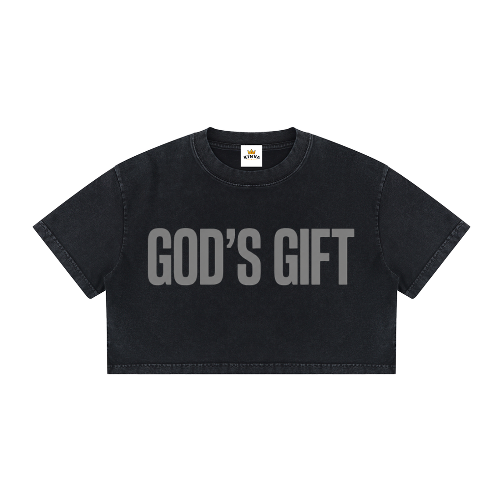 Women's Gods Gift Crop T-Shirt