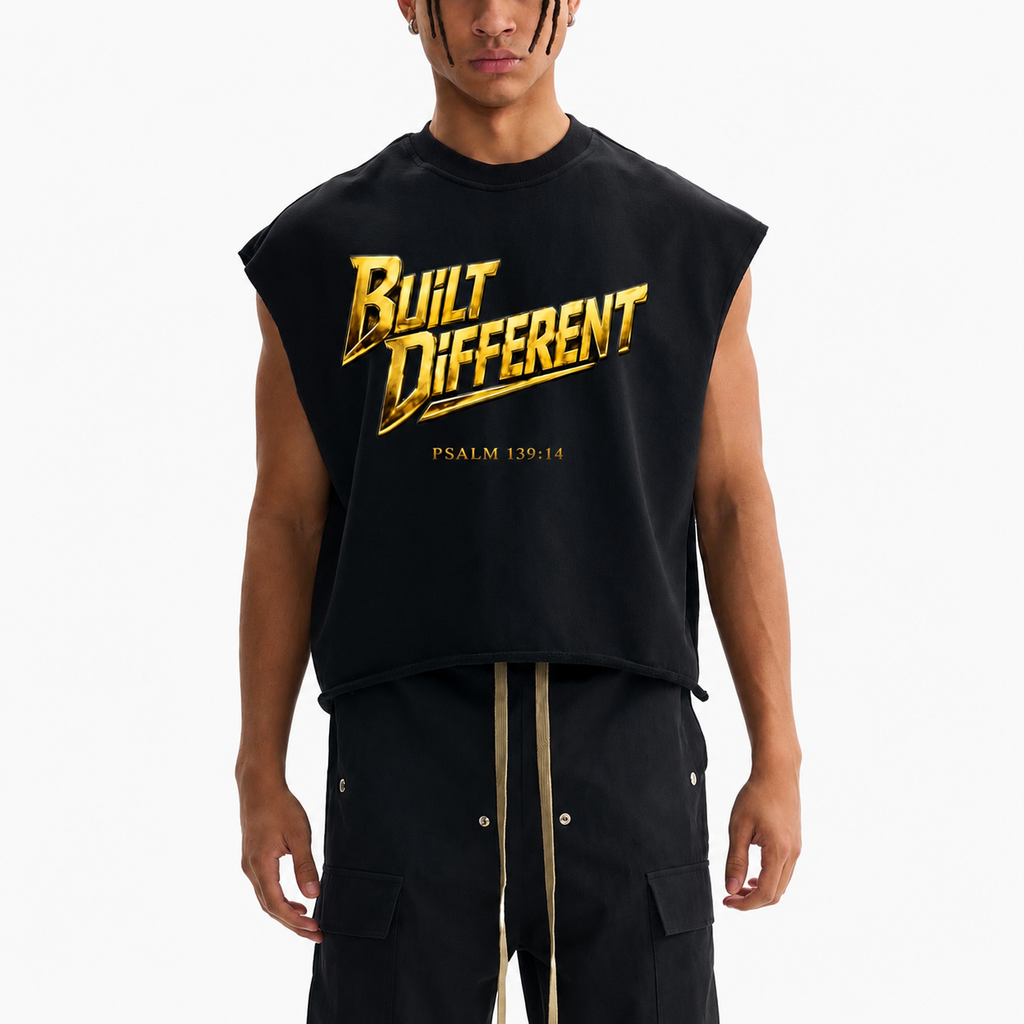 “Built Different” Boxy Tank Top