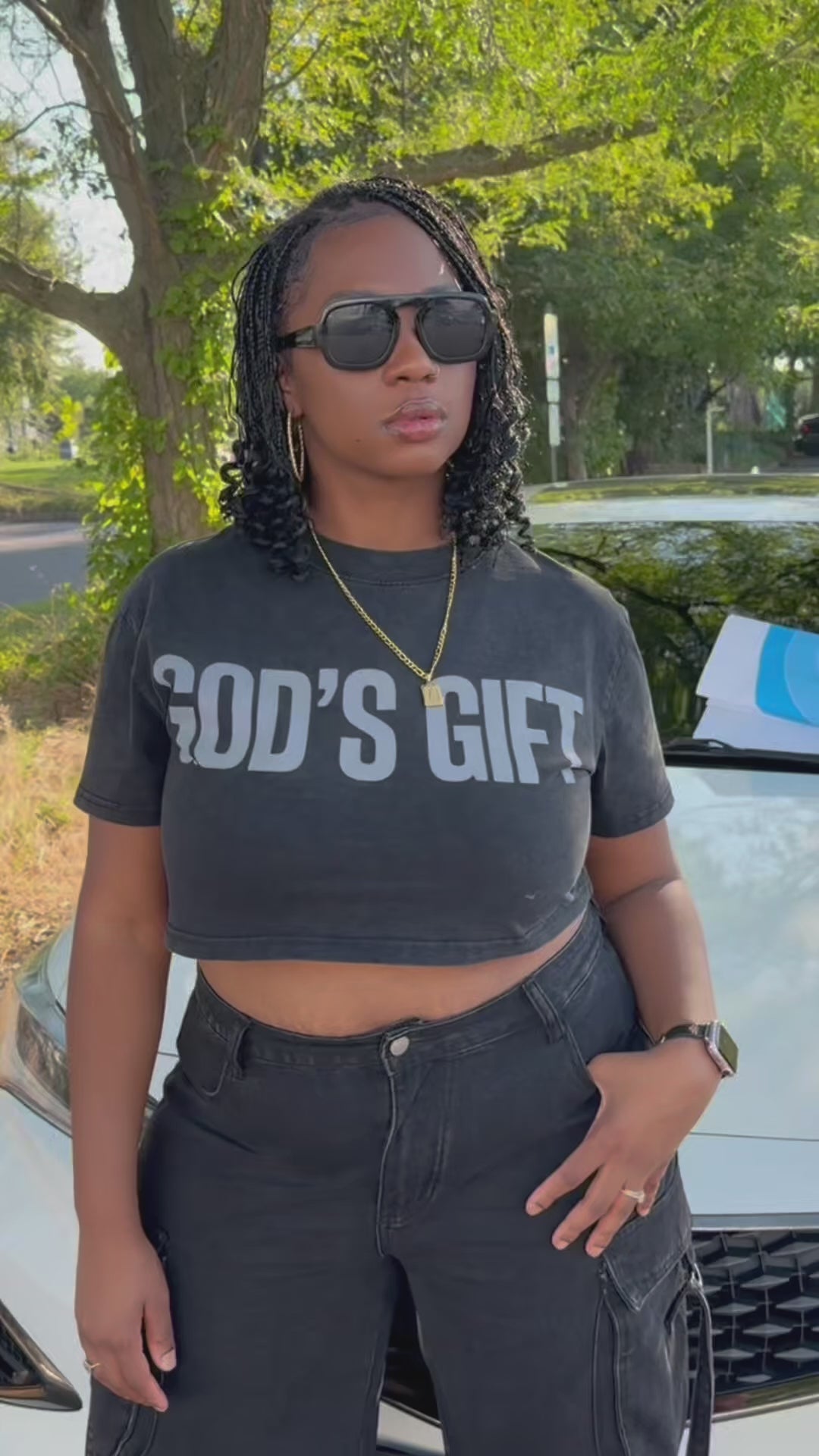 Women's “God’s Gift” Crop T-Shirt
